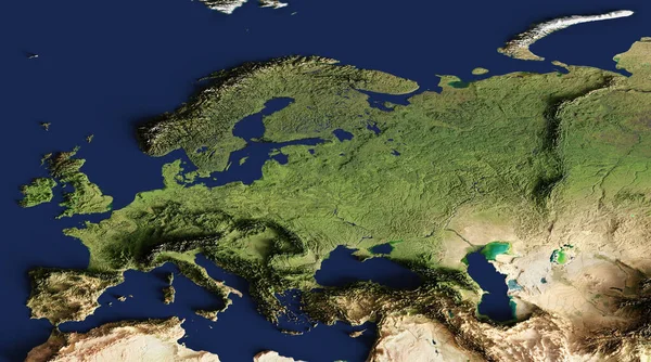 Ilustrasi Dari Peta Eropa Yang Sangat Rinci Elemen Gambar Ini — Stok Foto