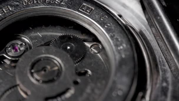 시계의 메커니즘의 클로즈업 보석에 선택적 — 비디오