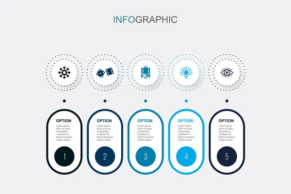 Chance Chance Geschäft Idee Vision Symbole Infografik Design Vorlage Kreatives — Stockvektor