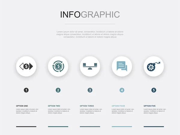 안정성 컨설팅 아이콘 Infographic 디자인 템플릿 단계가 크리에이티브 — 스톡 벡터