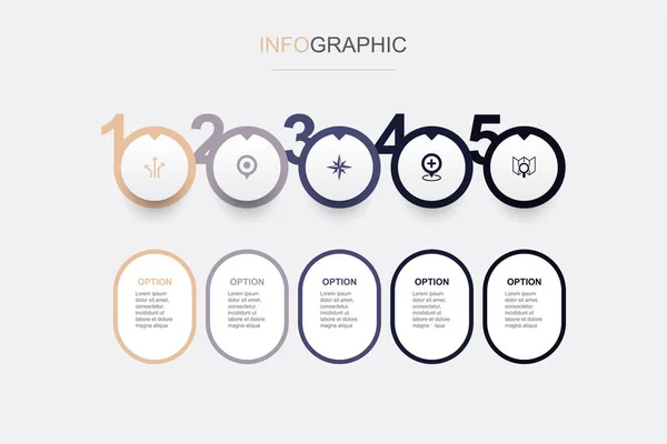 Richtung Ziel Windrose Platzierung Kartensuchsymbole Infografik Design Vorlage Kreatives Konzept — Stockvektor