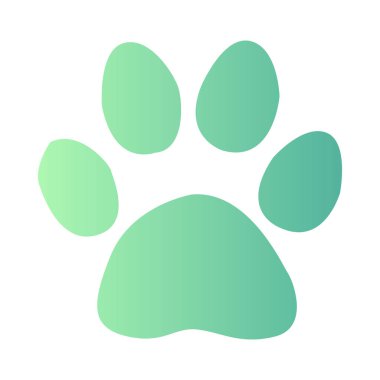 Kedi patisi gradyan evrensel simge ui ux element işareti sembolü.