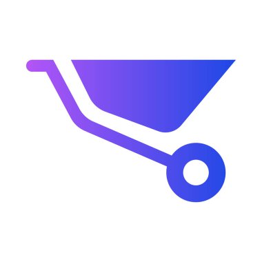 Yapı el arabası gradyan evrensel simge ui ux element işareti sembolü.