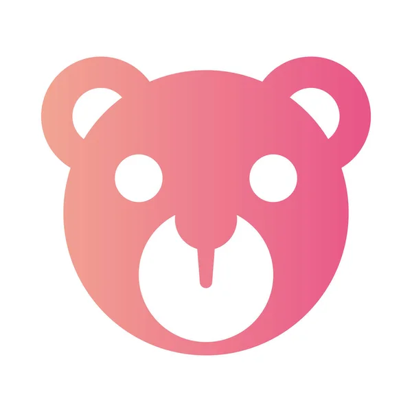 Bear Toy Gradient Univerzální Ikona Element Znak Symbol — Stockový vektor