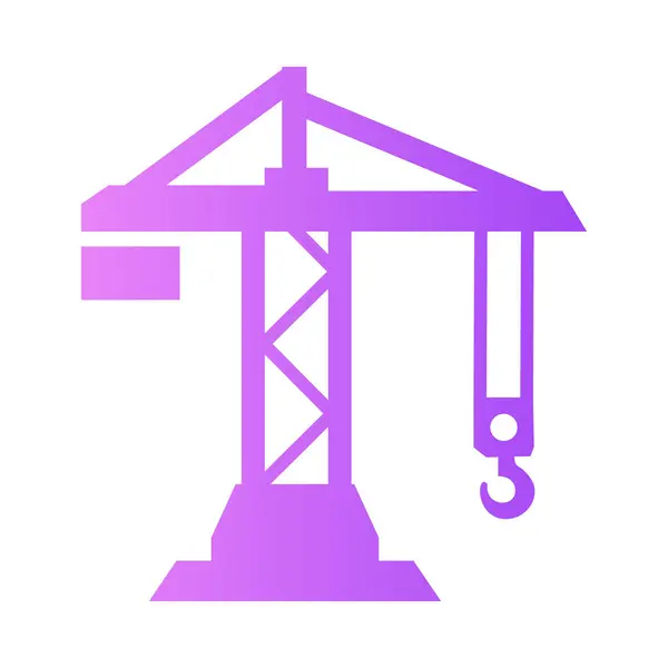 Building Crane Gradient Universal Icon Element Sign Symbol — Stock Vector