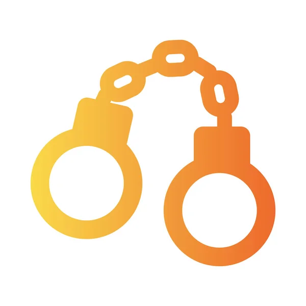 Handcuffs Gradient Universal Icon Element Sign Symbol — Stock Vector