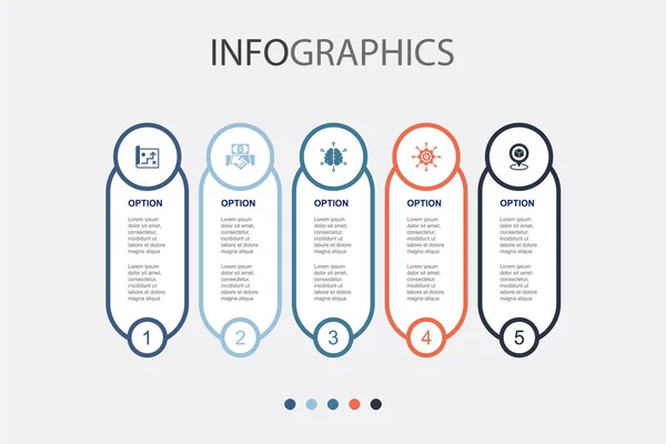 Strategiekarte Investitionen Business Intelligence Management Positionierung Von Symbolen Infografik Design — Stockvektor