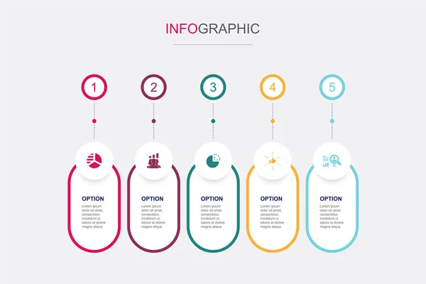 Marktsegmentatie Demografie Segment Voordeel Gedrag Pictogrammen Infographic Design Template Creatief — Stockvector