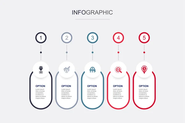 Lood Conversie Verkoop Publiek Analyse Conversie Tarief Pictogrammen Infographic Design — Stockvector