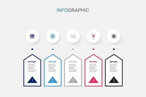Успех Возможность Стратегия Метод Иконки Управления Инфографический Шаблон Дизайна Креативная — стоковый вектор