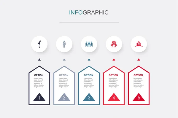 Podnikání Investor Business Inkubátor Partnerství Business Company Ikony Infographic Design — Stockový vektor