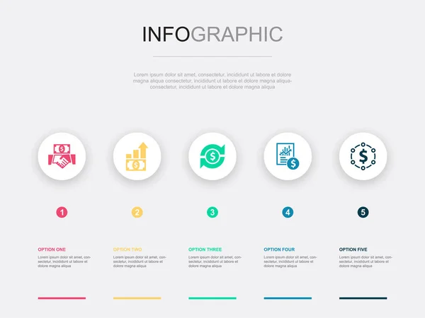 아이콘 Infographic Design Template 단계가 크리에이티브 — 스톡 벡터