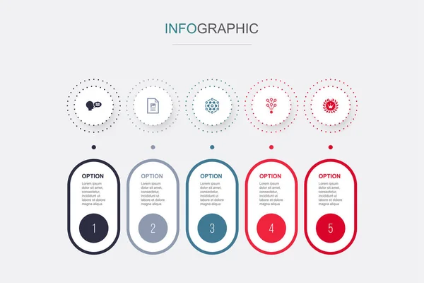 Hikaye Anlatma Içerik Konsept Viral Marka Simgeleri Infographic Tasarım Şablonu — Stok Vektör