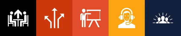 Mentoring Icons Plantilla Diseño Infográfico Concepto Creativo Con Opciones — Vector de stock