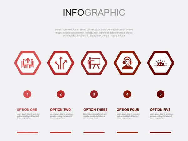 Mentoring Pictogrammen Infographic Design Template Creatief Concept Met Stappen — Stockvector