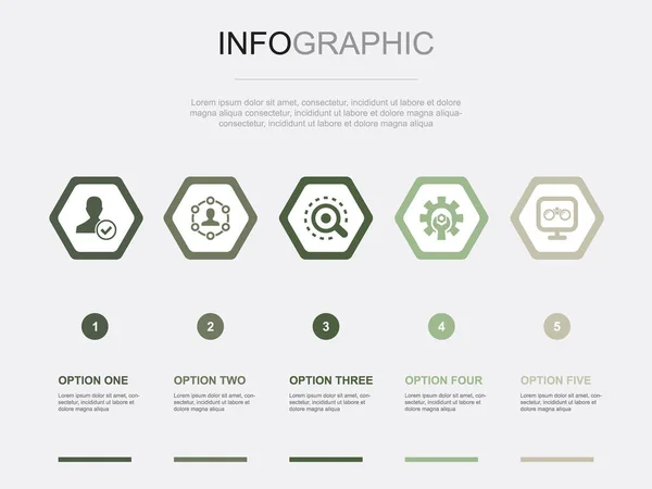 Bpm Symbole Infografik Design Vorlage Kreatives Konzept Mit Schritten — Stockvektor