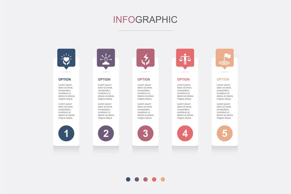 Mvo Verantwoordelijkheid Duurzaamheid Ethiek Doelpictogrammen Infographic Design Template Creatief Concept — Stockvector