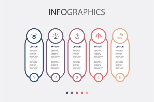 Csr Verantwortung Nachhaltigkeit Ethik Ziel Symbole Infografik Design Vorlage Kreatives — Stockvektor