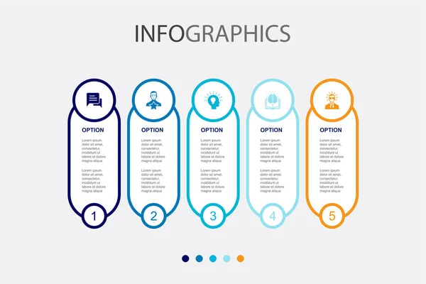 Beratung Experte Potenzial Wissen Professionalität Symbole Infografik Design Vorlage Kreatives — Stockvektor