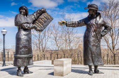 Ottawa, Ontario, Canada - April 8, 2013. Women are Persons Monument on Parliament Hill