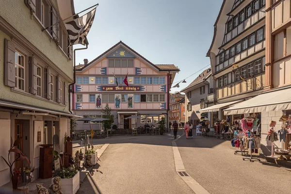 Appenzell Kanton Appenzell Innerrhoden Schweiz Mai 2023 Typische Appenzeller Häuser — Stockfoto