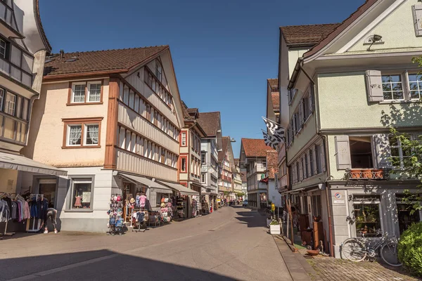 Appenzell Canton Appenzell Innerrhoden Szwajcaria Maja 2023 Główna Ulica Typowymi — Zdjęcie stockowe