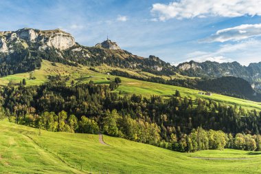Hoher Kasten ve Kamor Alpstein dağlarında, Bruelisau, Canton Appenzell Innerrhoden, İsviçre