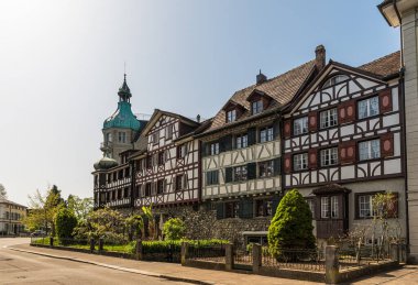 Half-timbered houses in the old town of Arbon, Canton of Thurgau, Switzerland clipart