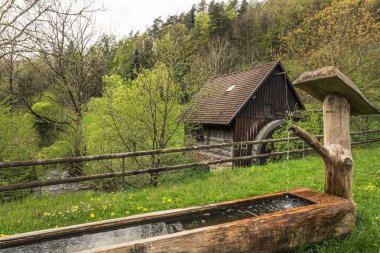 Kara Orman, Hornberg, Ortenau, Baden-Wuerttemberg 'deki tarihi su değirmeni.