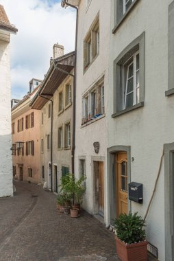 Eski Olten kasabasında, Solothurn Kantonu, İsviçre