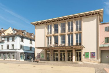 Schaffhausen, Schaffhausen Kantonu, İsviçre - 30 Mart 2025. Devlet Tiyatrosu, Şehir Tiyatrosu