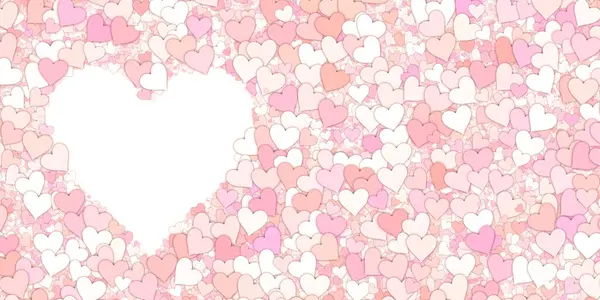 Colorful Pastel love heart shape frame, elements for valentine day festival design.