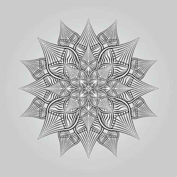 Vektor Hand Gezeichnet Bunte Mandala Lotusblume Zeichnung — Stockvektor