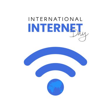 Uluslararası İnternet Günü konsept illüstrasyon vektörü