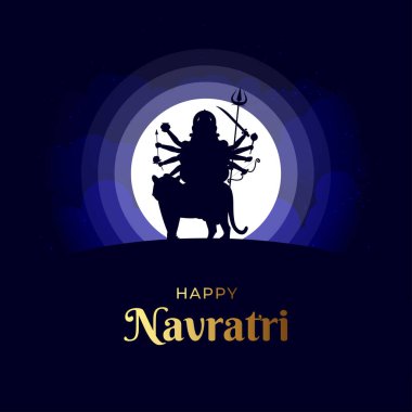 Mutlu Navratri dilekleri, Navratri konsept sanatı, Tanrıça Durga 'nın 9 avatarının çizimi