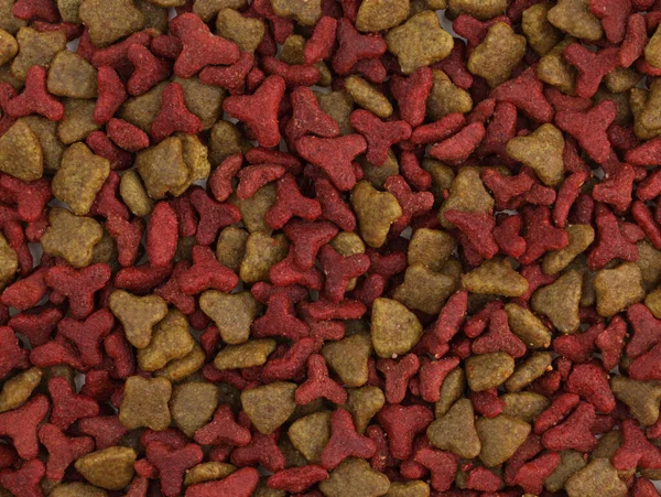 Suchý Výhled Psí Žrádlo Krmivo Pro Zvířata Červených Hnědých Barvách — Stock fotografie