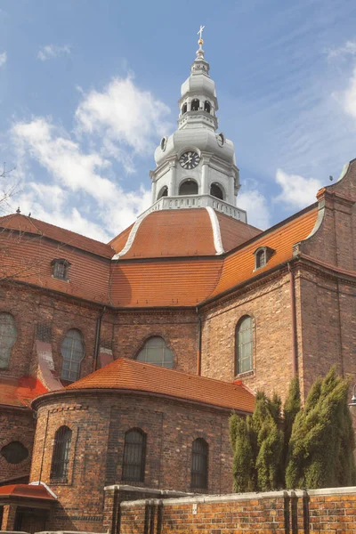 Pologne Haute Silésie Katowice Eglise Paroissiale Nikiszowiec Entreprise Ville Ensoleillée — Photo