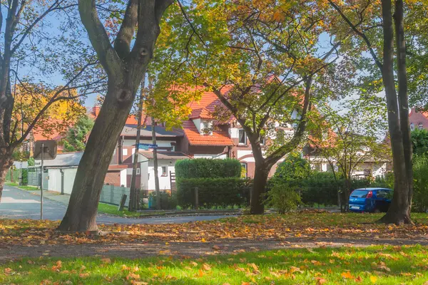 stock image Poland, Upper Silesia, Zabrze, Rokitnica District Franz von Ballestrem housing estate, sunlit