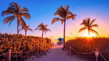 sunrise at miami beach, florida