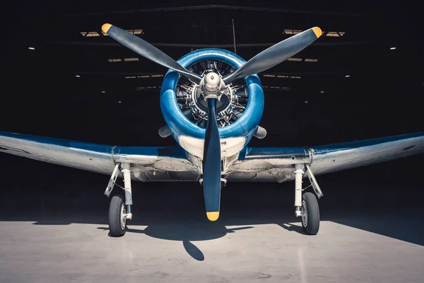 Történelmi Légi Jármű Egy Hagarban — Stock Fotó