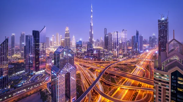 Skyline Dubai Night — Zdjęcie stockowe