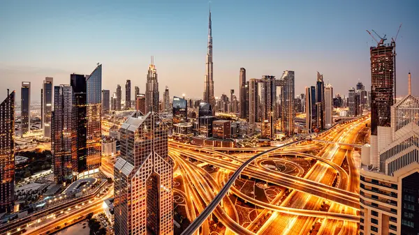 Skyline Dubai Night — Stockfoto