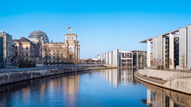 Berlin, Almanya 'nın idari bölgesinin panoramik görüntüsü