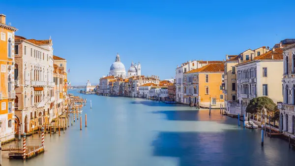Panoramablick Auf Den Großen Kanal Von Venedig Italien Stockbild