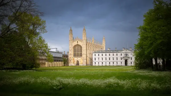 Koningen College Van Cambridge Avond Licht Rechtenvrije Stockfoto's