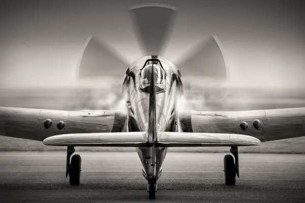 Engine Start Historical Warbird Royalty Free Stock Images