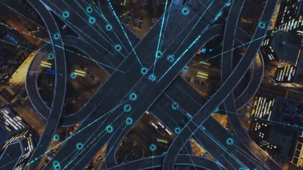 利用雷达技术实现汽车在城市公路上的自主通行 实现汽车在城市公路上的自动导航 — 图库视频影像