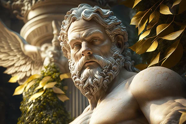 A statue of a man with a beard and a beard with a beard and a beard unreal 5 quality render an ambient occlusion render neoclassicism