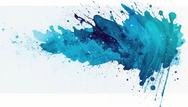 A blue ink splattered background with a white background and a blue ink splattered background abstract brush strokes an abstract painting action painting