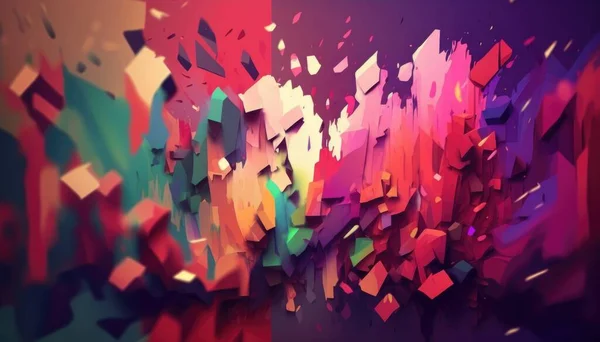 A colorful abstract background with a lot of small squares of different colors and shapes on it colorful flat surreal design an abstract painting generative art